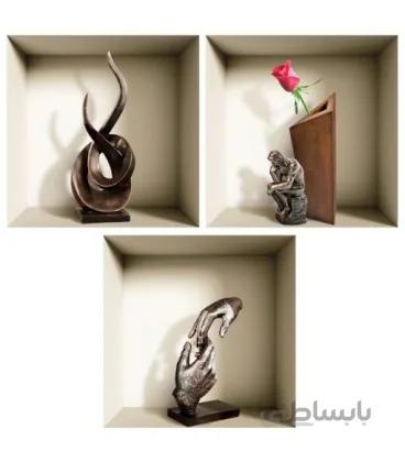 استیکر سه بعدی طاقچه مجازی طرح تفکر