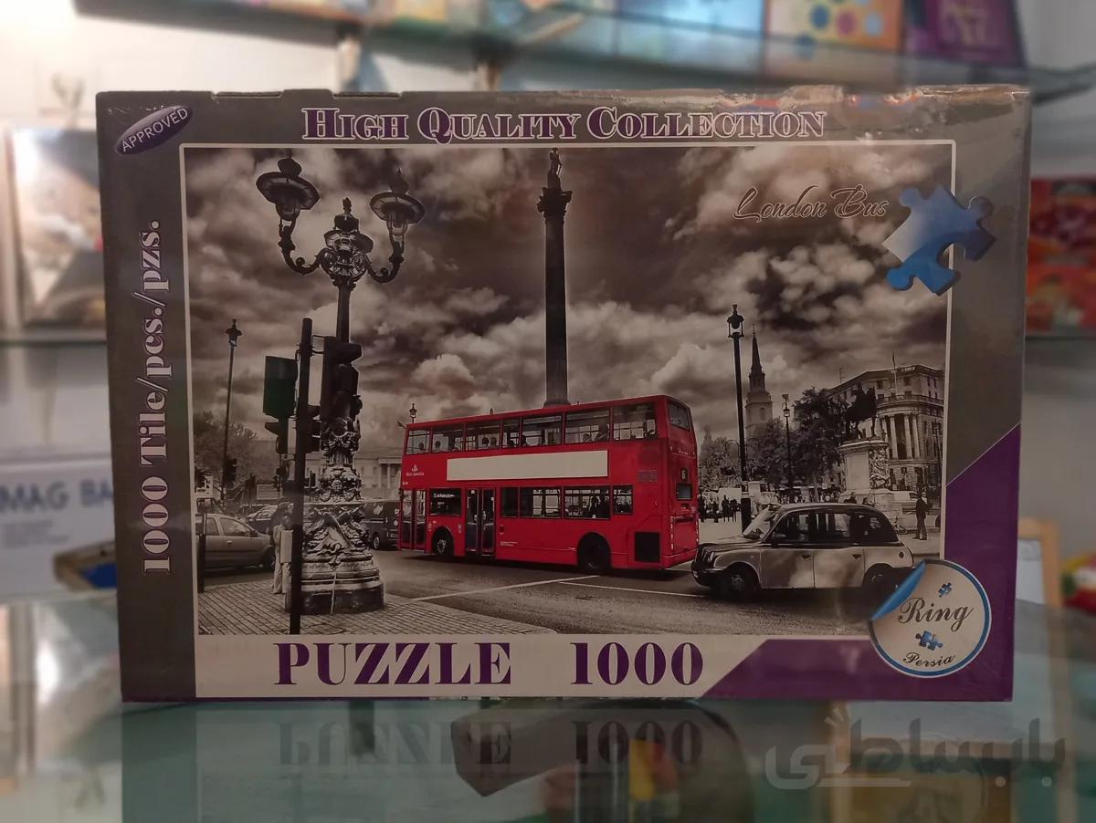 پازل 1000 تکه رینگ طرح اتوبوس در لندن ا Ring Puzzle 1000 pcs Bus In London Model