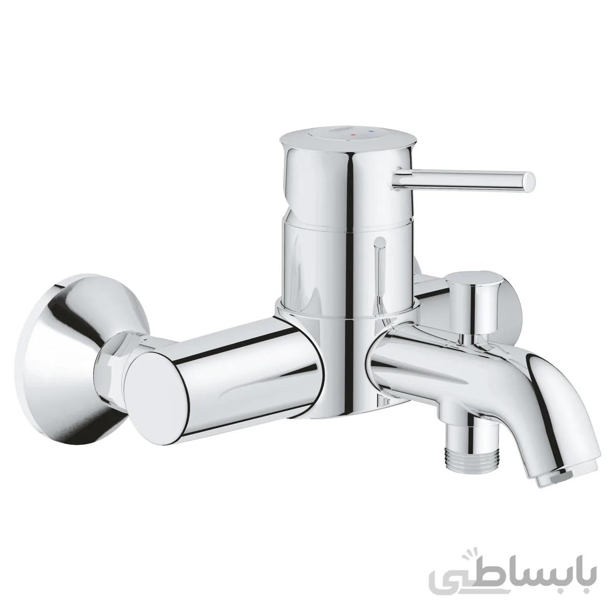 شیر حمام روکار گروهه مدل Bauclassic کد KGR1013 ا GROHE BAUCLASSIC SINGLE LEVER BATH MIXER