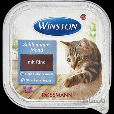 ووم Winston مخصوص گربه بالغ تهيه شده از گوشت گاو - 100 گرم