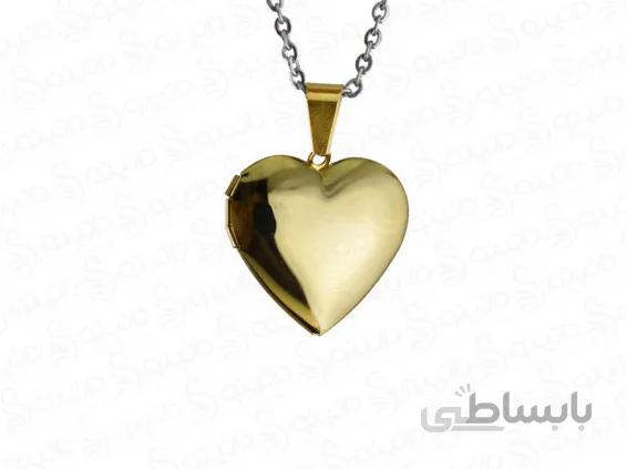 گردنبند قاب عکس طرح قلب ساده 12147