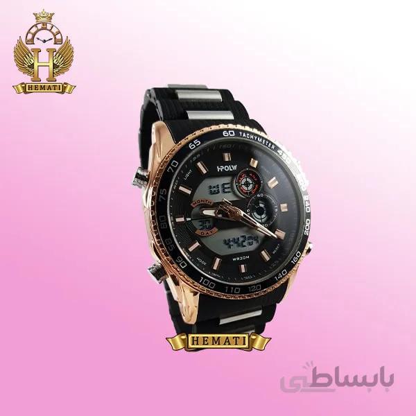 ساعت مردانه دو زمانه اچ پلو HPOLW H9905 مشکی_رزگلد