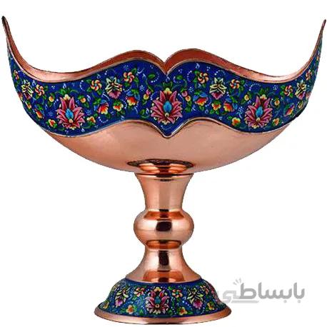 کشکول مسی طرح پرداز اثر آقاجانی ارتفاع 25 سانتی متر کدC-447