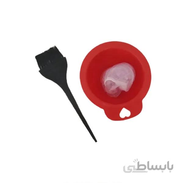 کاسه رنگ مو به همراه برس و کلاه