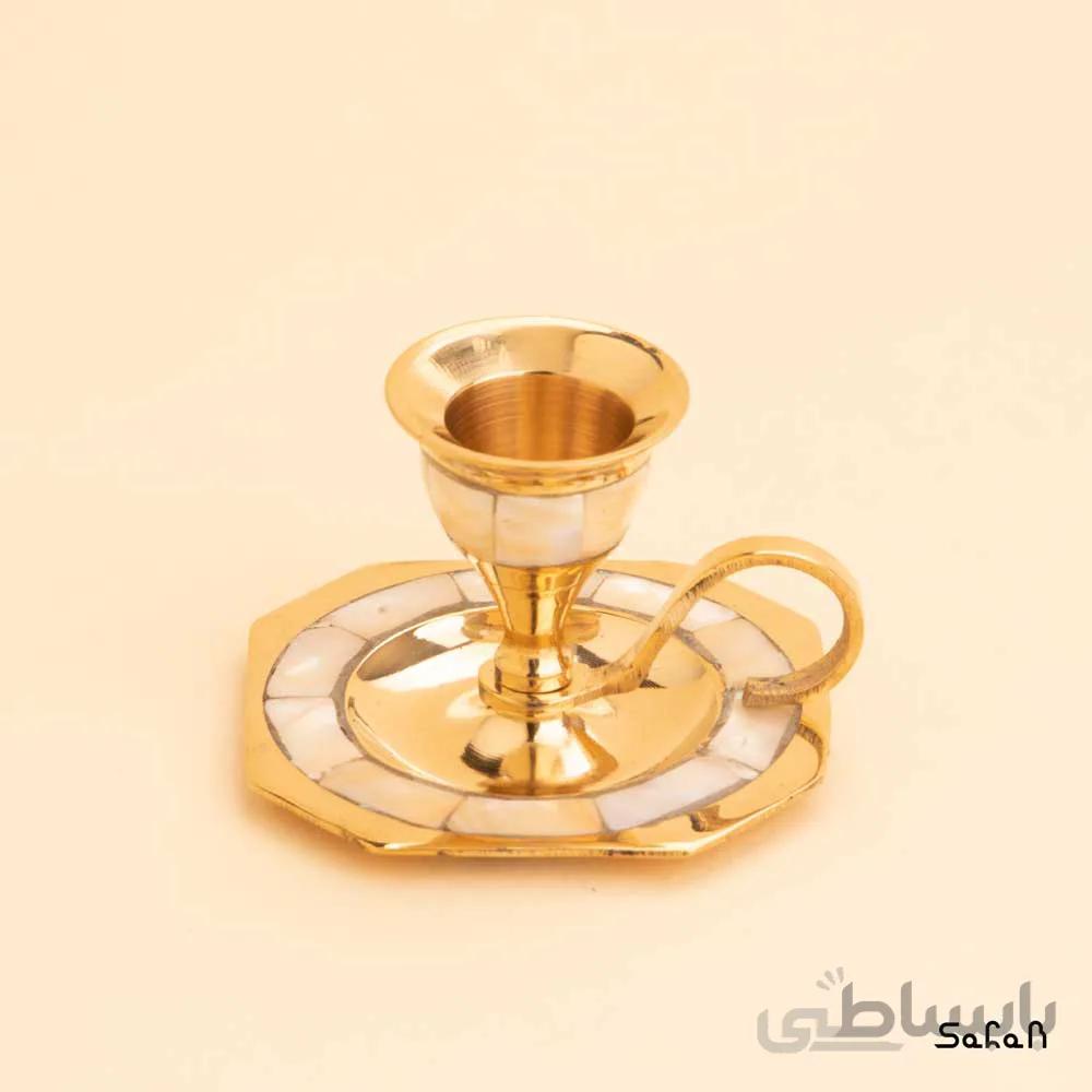 شمعدان انگشتی برنجی صدفی