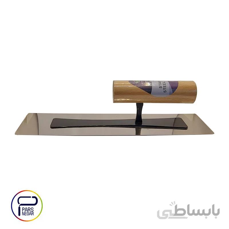 ماله استیل پتینه دسته چوبی GSB کد GS-K008-04 سایز۳۰×۸ سانت