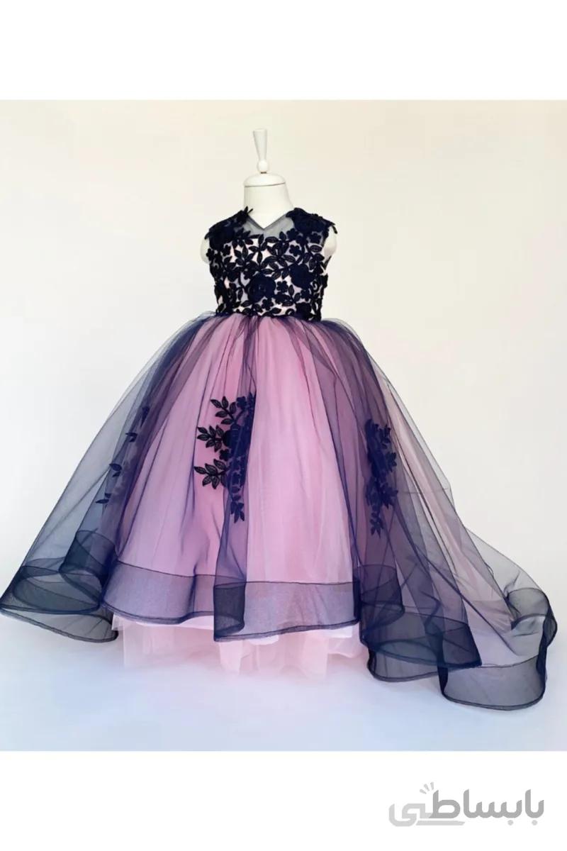 لباس مجلسی دخترانه ساده برند zühre balaban رنگ صورتی ty46253576