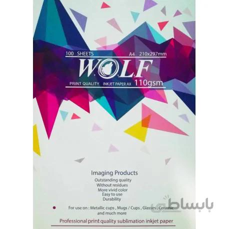 کاغذ سابلیمیشن 100 برگی A4 - Wolf