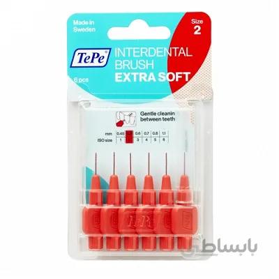 مسواک بین دندانی بسیار نرم سایز 2 (0.5) تپه 6 عددی ا Tepe Interdental Brush