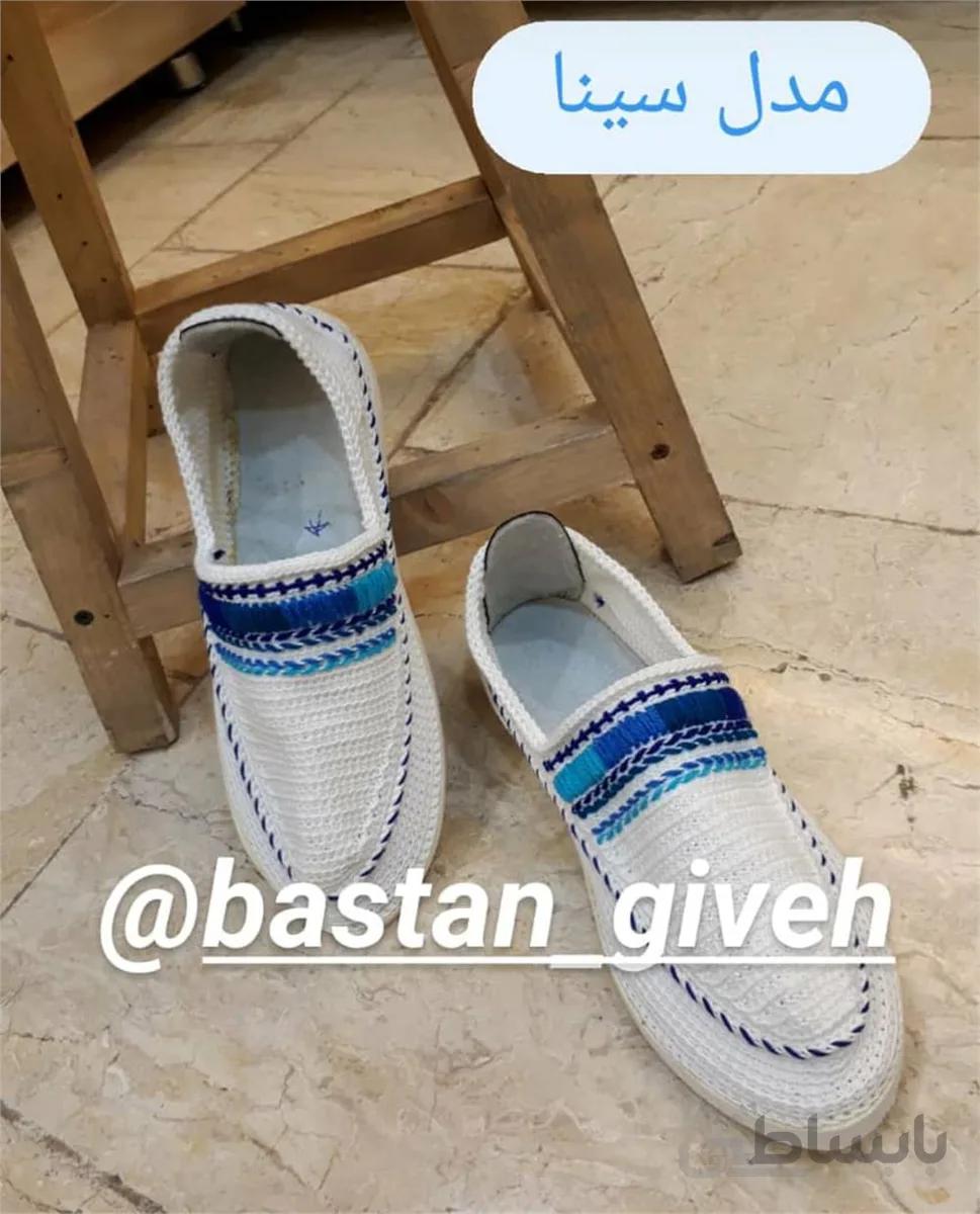 گیوه زیره ابری با تزیین سوزندوزی ا giveh with embroidery decoration کد 752948
