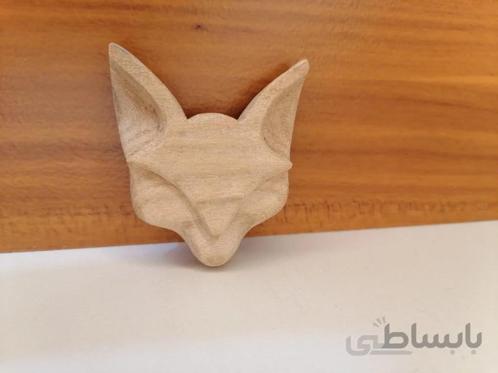 تندیس چوبی سر روباه
