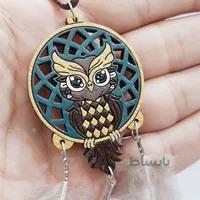 گردنبند جغد دریم کچر پر دار