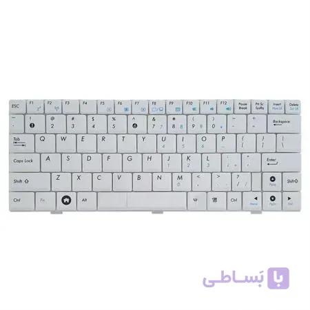 کیبورد لپ تاپ ایسوس Eee PC 1004 1005 سفید بدون فریم فلت پهن