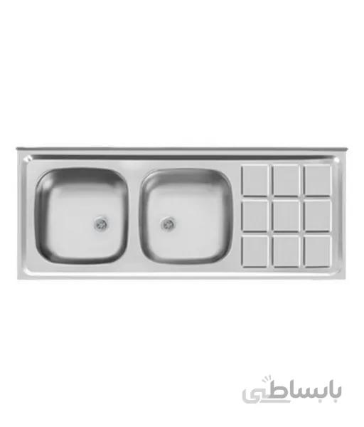 سینک ظرفشویی اخوان مدل ۹CR-12050 روکار معمولی