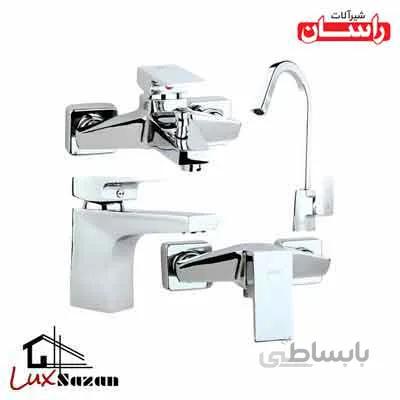 ست 4تکه شیرآلات راسان مدل النا کروم