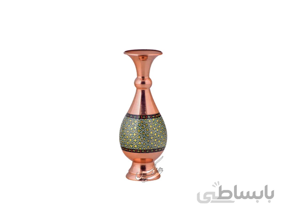 گلدان مس و خاتم مدل صراحی 20 آقاجانی