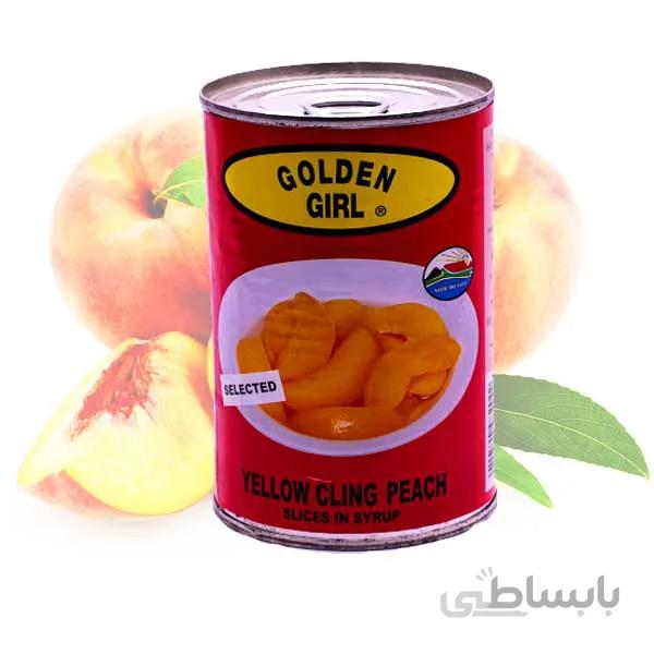 کمپوت هلو گلدن گرل Golden Girl وزن 420 گرم