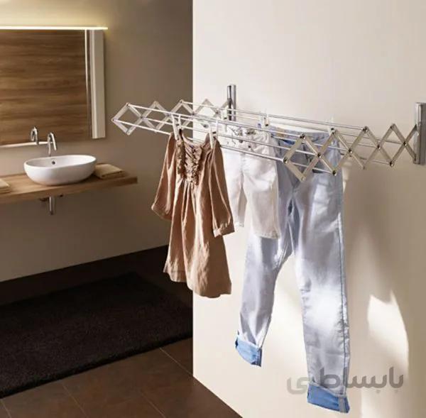 بند رخت دیواری استیل