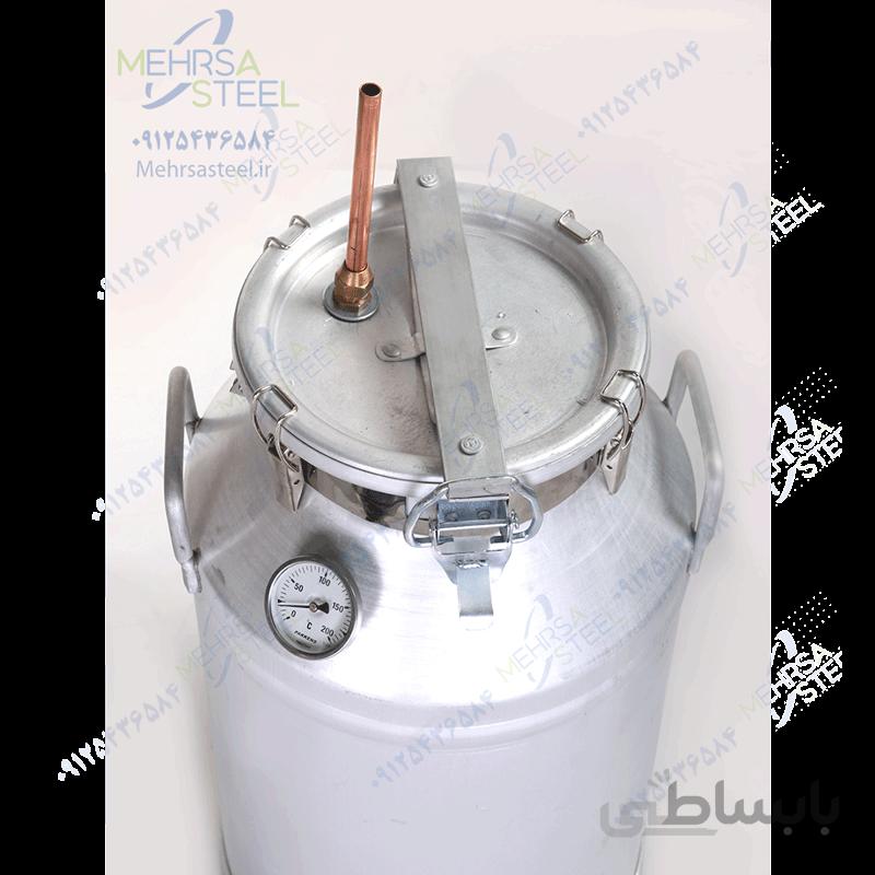 دستگاه عرقگیری و گلاب گیری 100لیتری چهار چفت درجه2 کندانسور برقی دیمر دار سایز5 ترنونانومتر