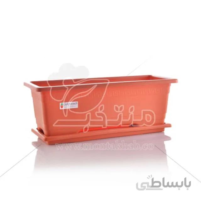 گلدان پلاستیکی مستطیل سوپر گلپونه مدل F-213
