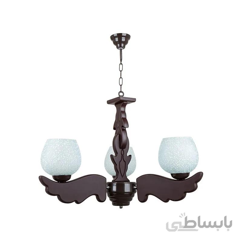 لوستر سه شعله چشمه نور کد G651/3-BR
