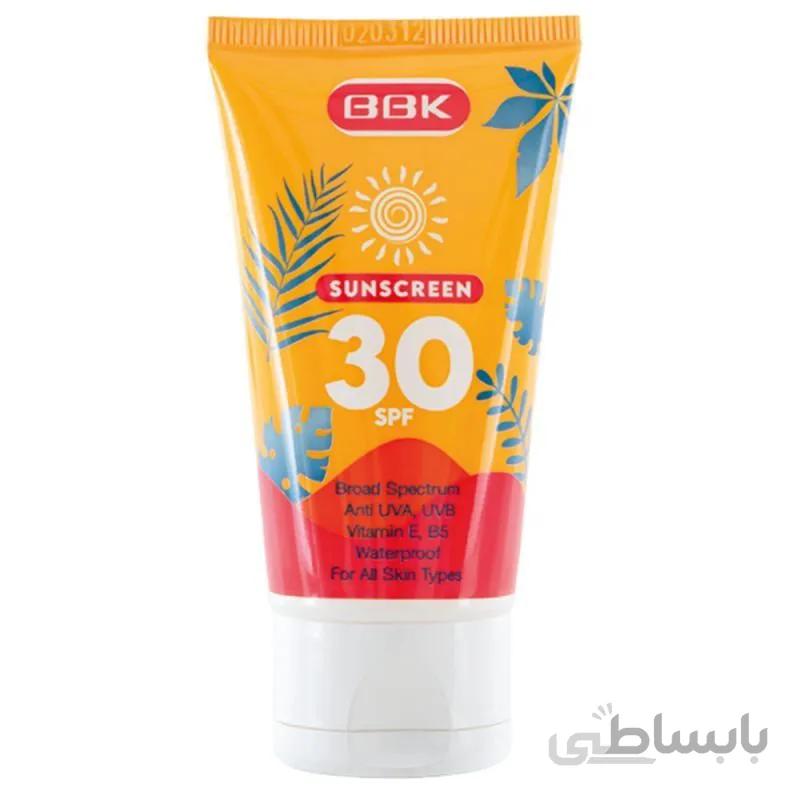 کرم ضد آفتاب با SPF 30 بی رنگ طبیعی