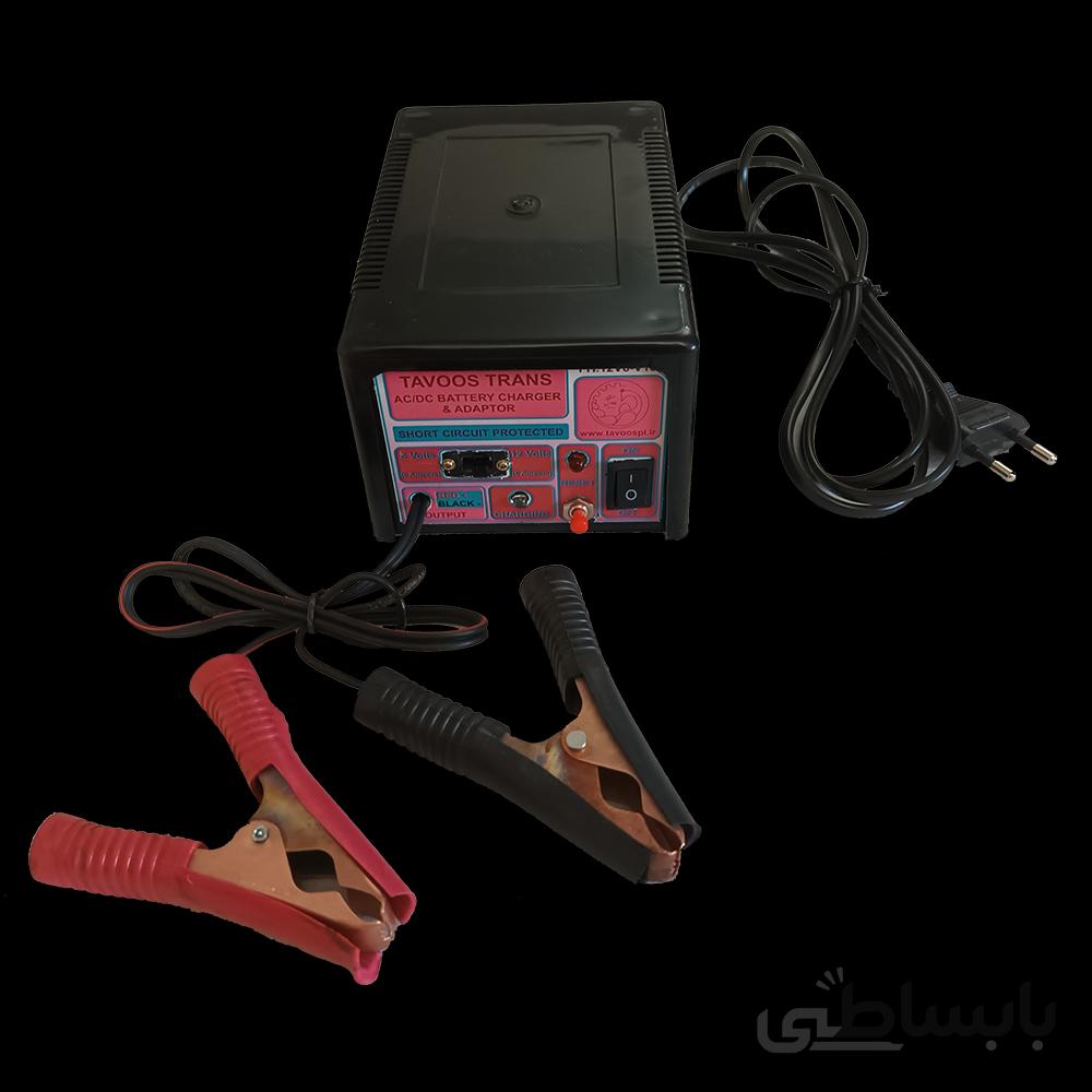 شارژر باطری خودرو و موتور سیکلت ۶ ولت و ۱۲ ولت - ترانس ۶ آمپر مدل TTI.12V6-V101 ا 6-12 Volt Battery Charger