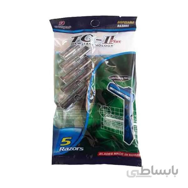 خودتراش دورکو مدل TG-II Plus صابون دار بسته 5 عددی ا Dorco TG-II Plus Shave Blade For Men Pack Of 5