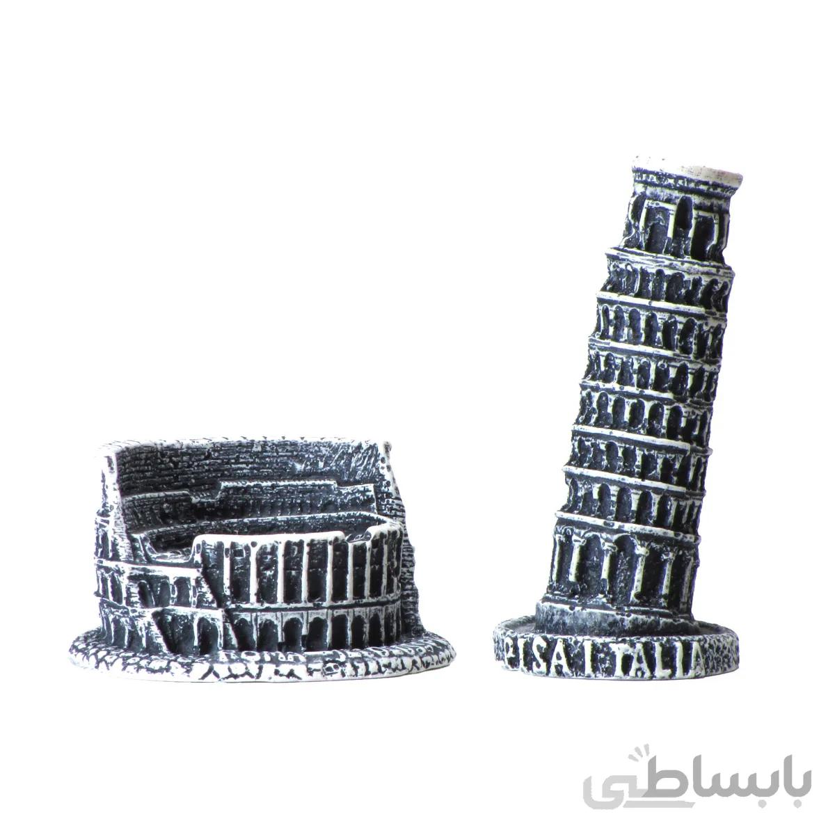مجسمه برج پیزا و کلوسئوم مجموعه سه عددی