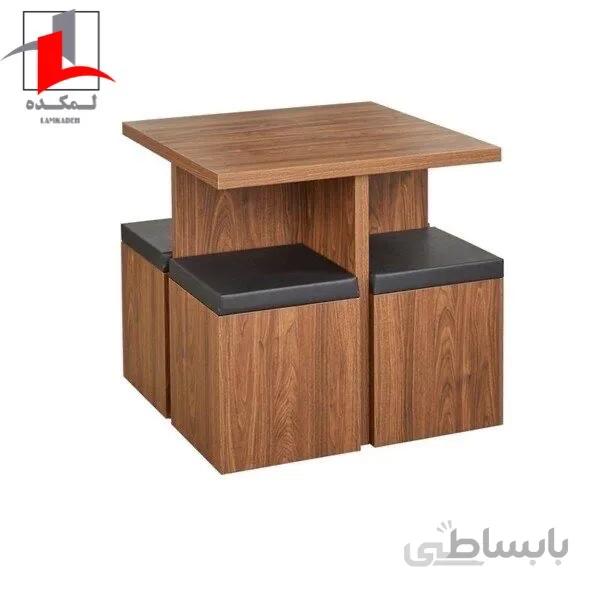میز و صندلی ناهارخوری 4 نفره لمکده مدل کم جا 03