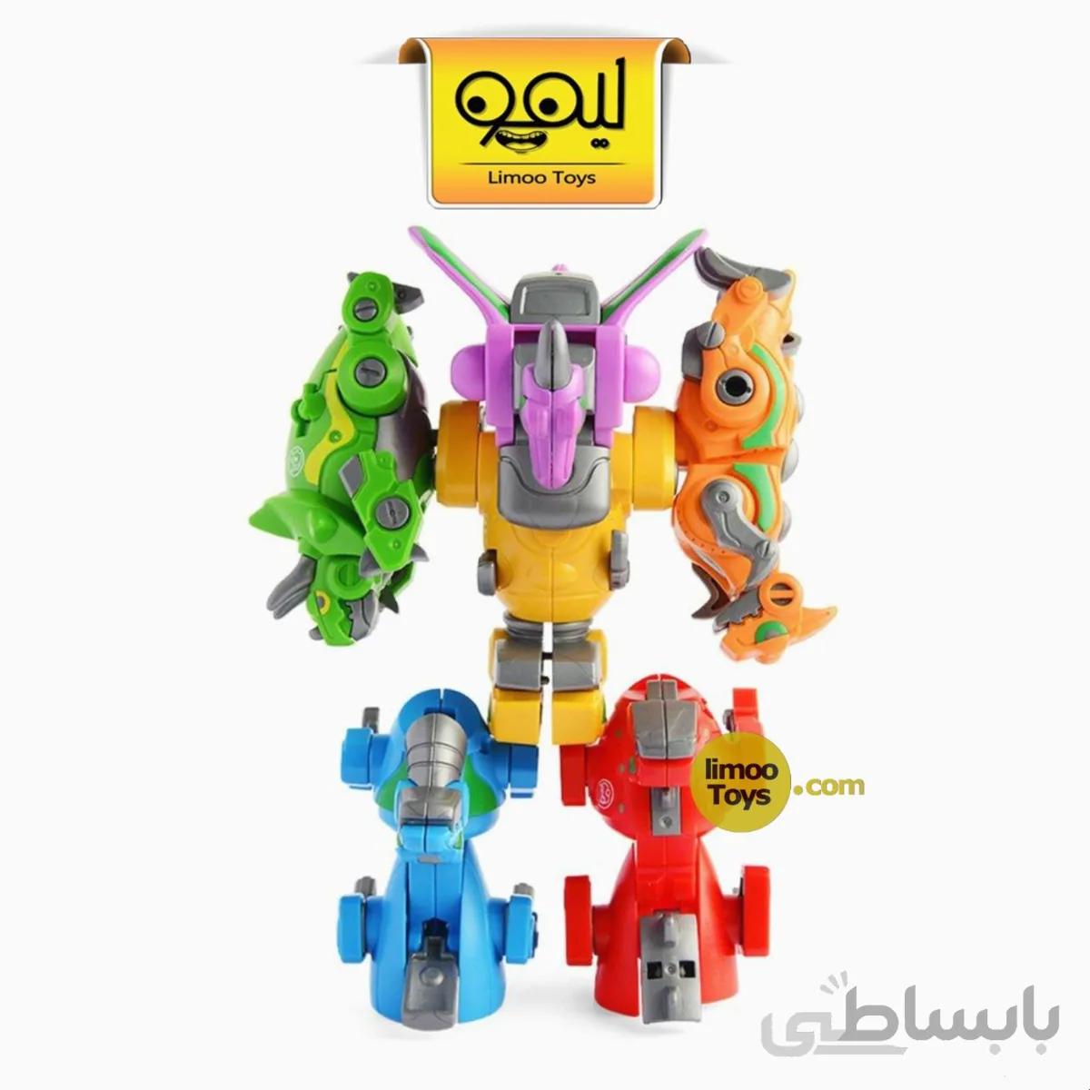 مجموعه دایناسور تبدیل شونده Six in on mecha Dino