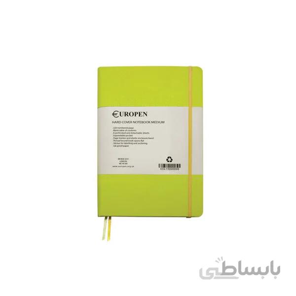 دفتر یوروپن مدل NOTEBOOK MEDIUM زرد فسفری