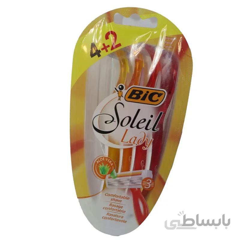 تیغ بیک سولیل معطر بسته 6 عددی