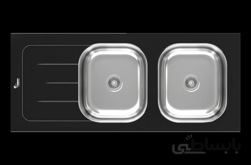 سینک شیشه ای مدل SG-120 B سیمر ا SG-120 B