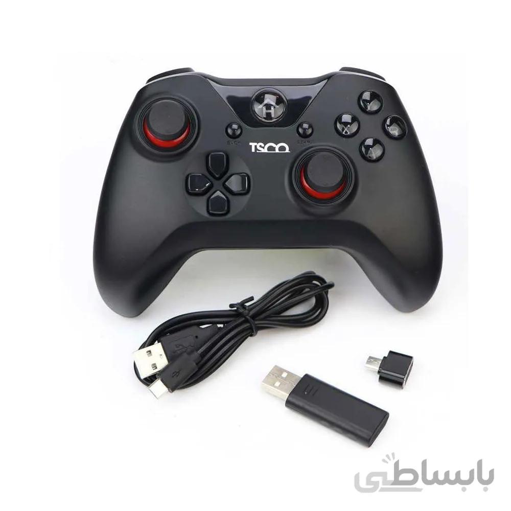 دسته بازی بی سیم مخصوص کامپیوتر و کنسول پلی استیشن 3 تسکو مدل TG 134 ا TSCO Wireless PC and PlayStation 3 Gamepad - TG 134