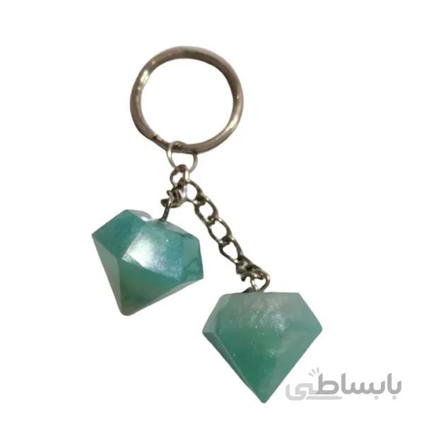 جاکلیدی طرح الماس رنگ آبی