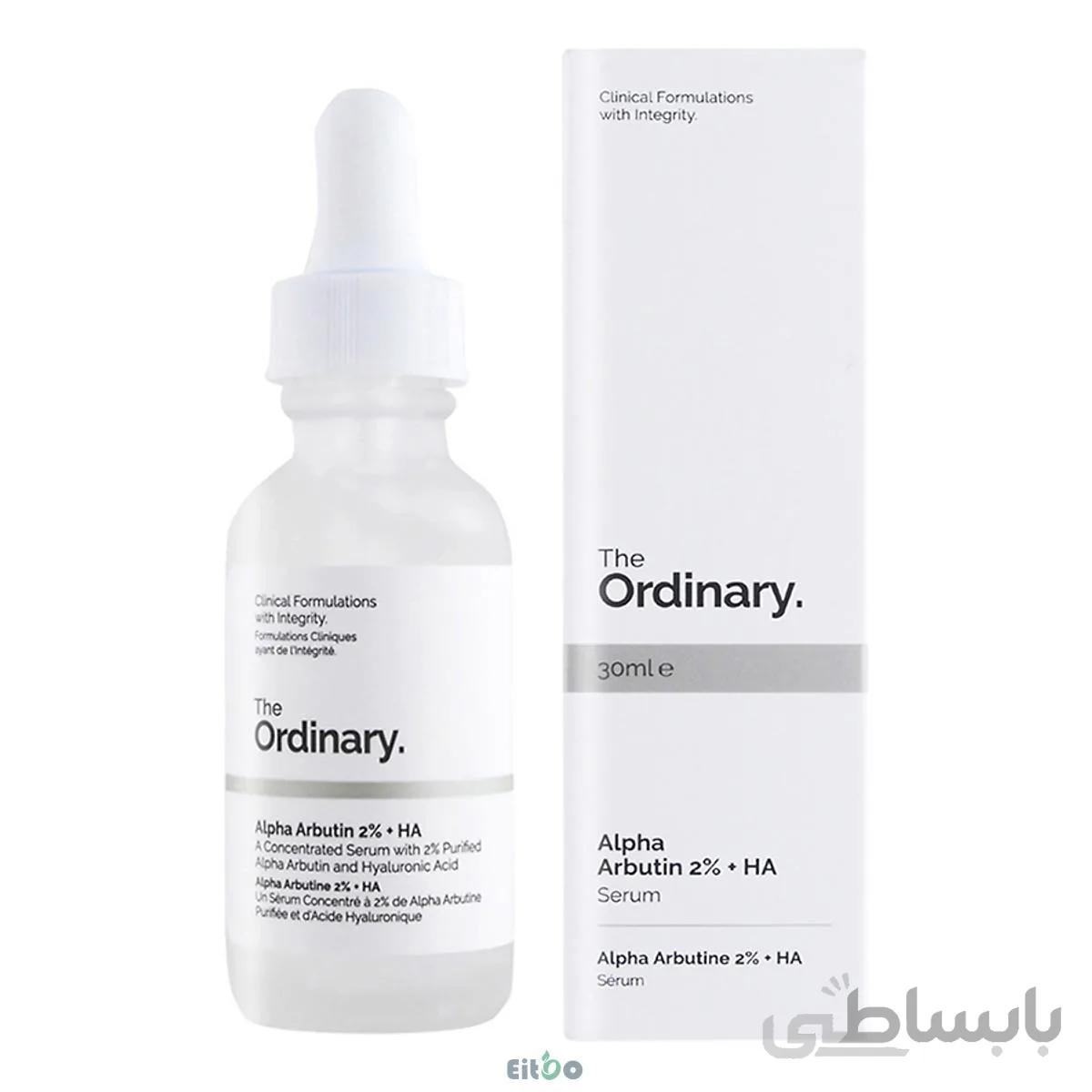اوردینری سرم ضد لک آلفا آربوتین و هیالورونیک اسید حجم 30 میلی لیتر