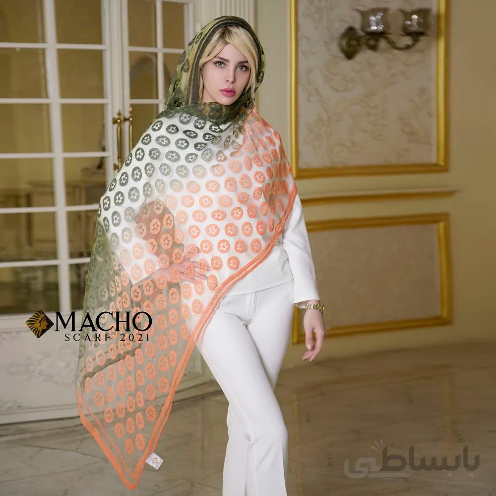 شال مجلسی ویسکوز طرح گل آبرنگی ماچو 2192