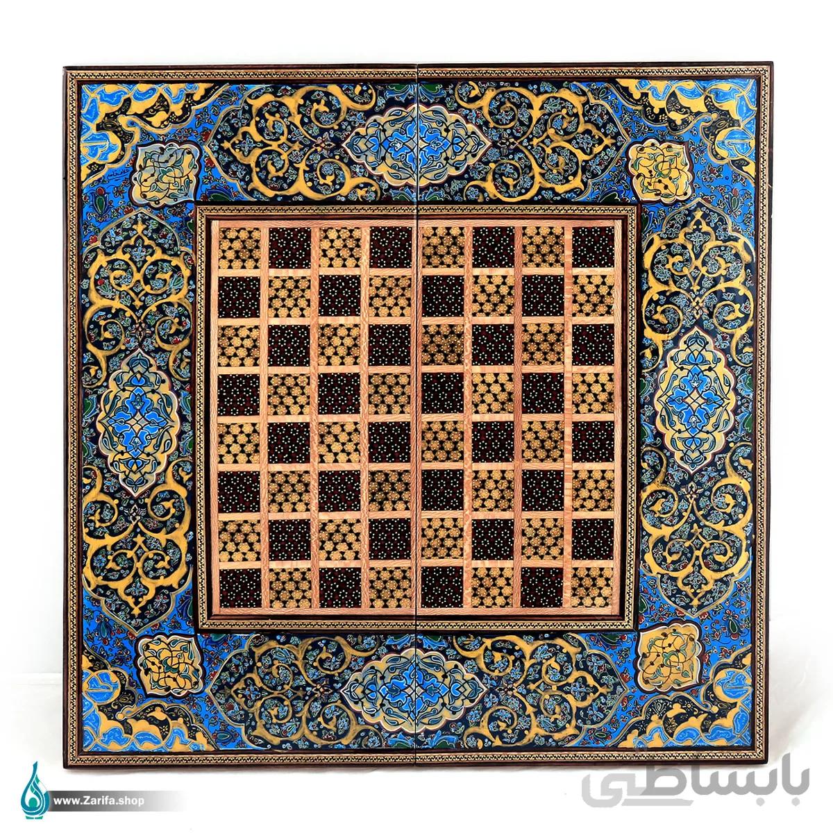 تخته نرد خاتم با تذهیب فاخر ۴۰*۴۰