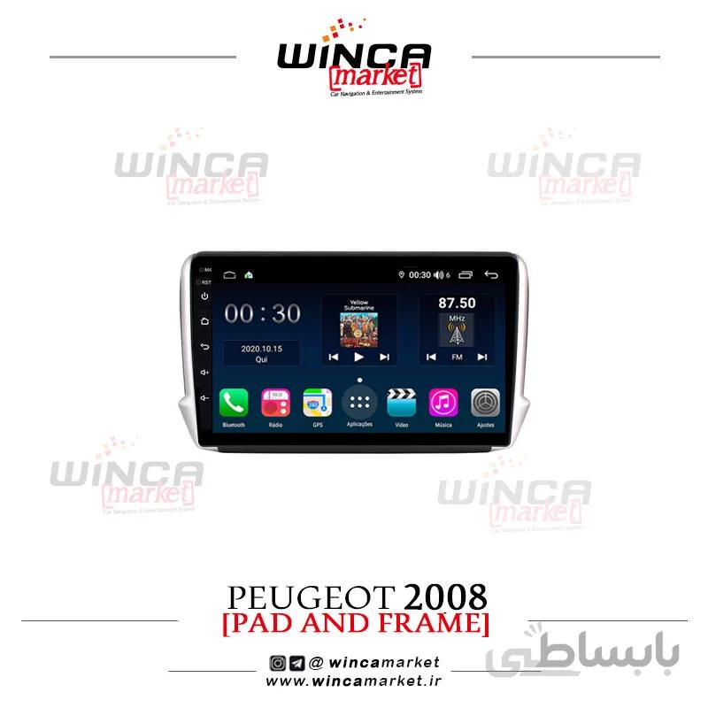 مانیتور اندروید پژو 2008 وینکا مدل QG855 سری +S300 پلاس