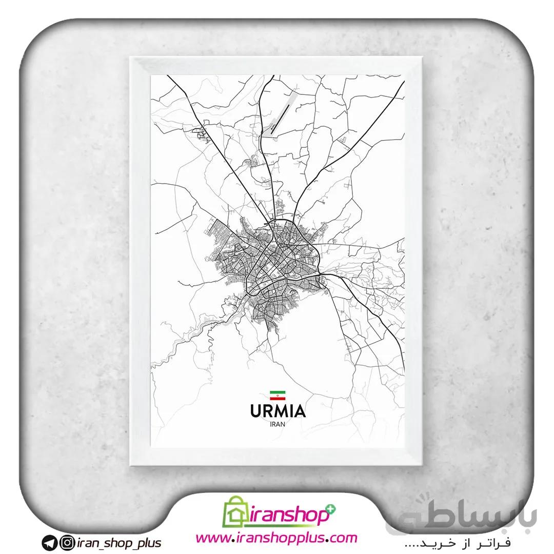 تابلو نقشه شهر ارومیه با تم Light