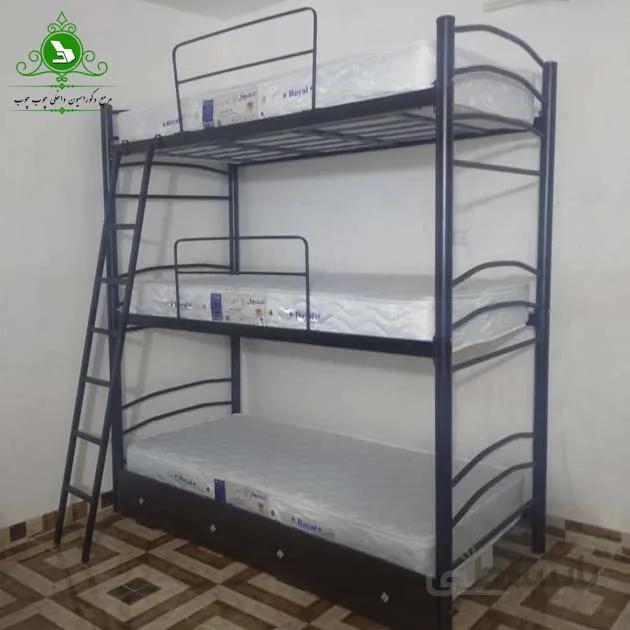 تخت خواب سه طبقه مدل شادی