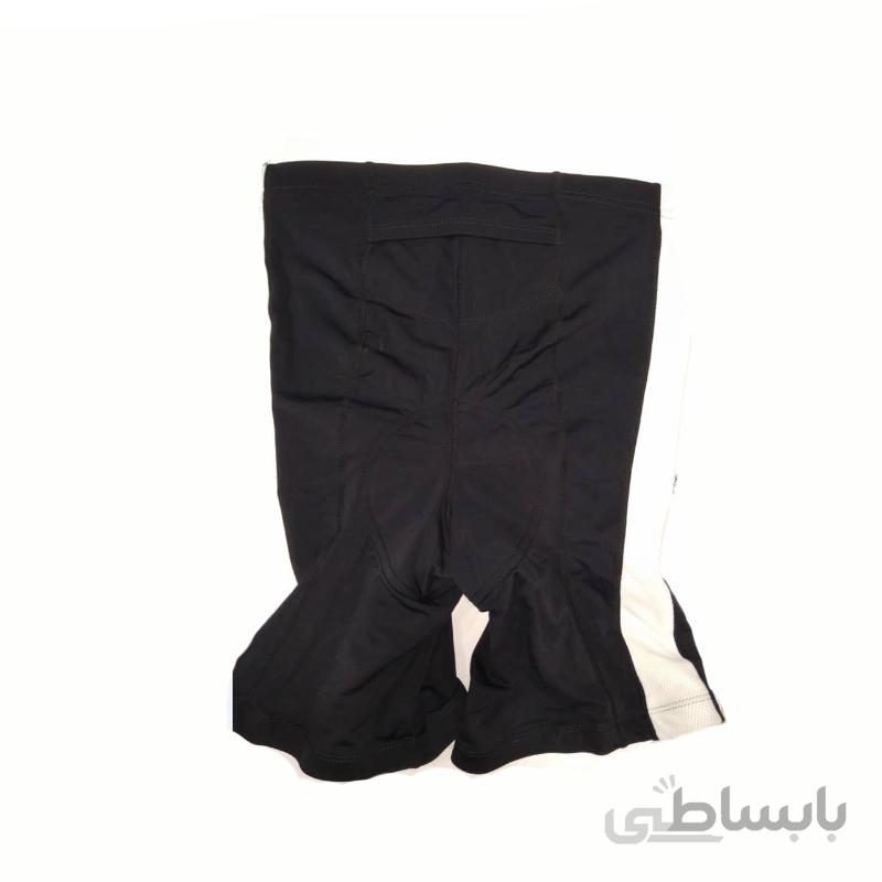 شورت دوچرخه سواری لایه اول برند Fuji رنگ مشکى/سفید سایزS