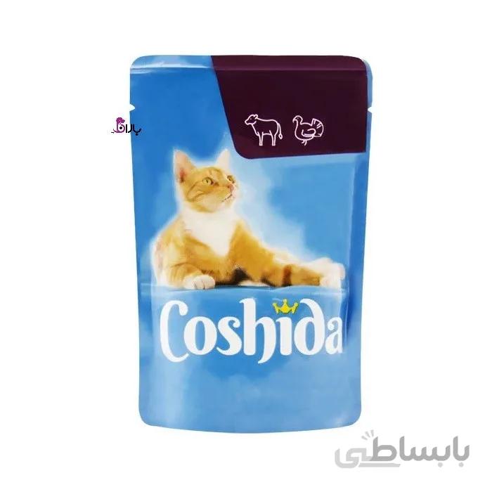 پوچ گربه کوشیدا گوشت گوساله و بوقلمون (100 گرم)