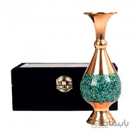گلدان فیروزه کوبی 16 س.م - هدیه صنایع دستی 24