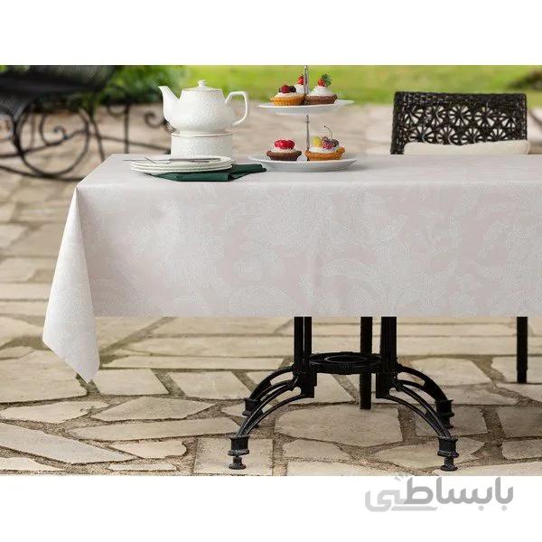 سفره مدل Elisa Bej/Beyaz سایز 200×140 سانتی متر مادام کوکو