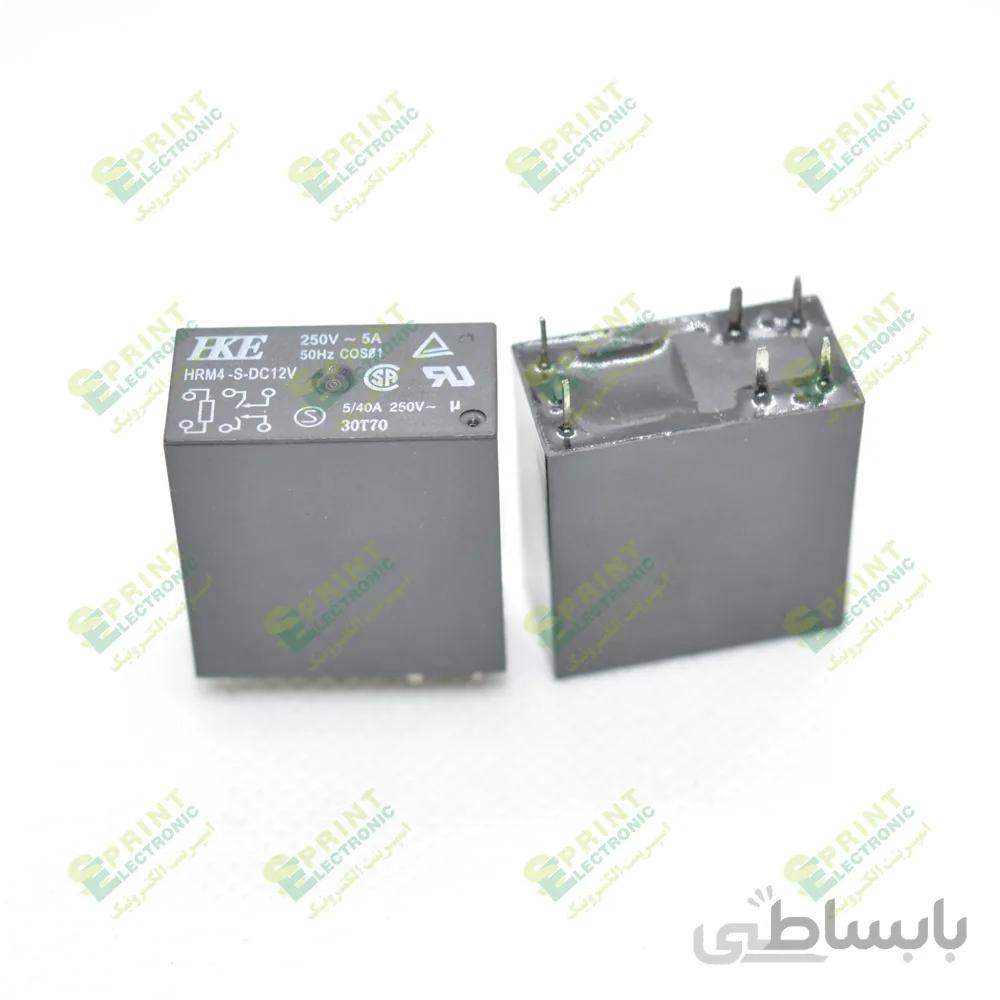 رله کتابی 6 پایه 12 ولت 2 باز HKE HRM4-S-DC12V