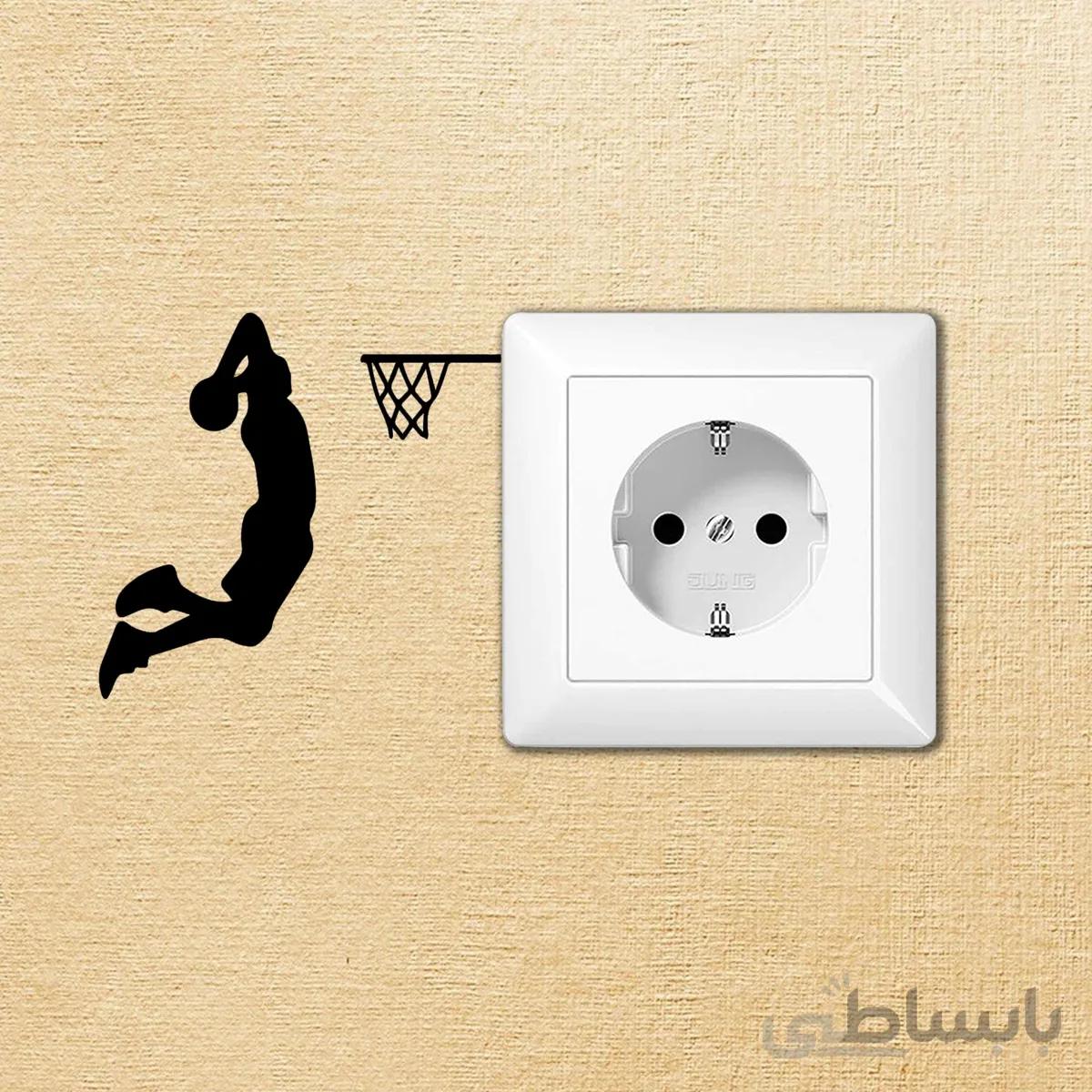اشکال دکوراتیو کلید و پریز فروشگاه اژنگ طرح بسکتبال کد AD S 753