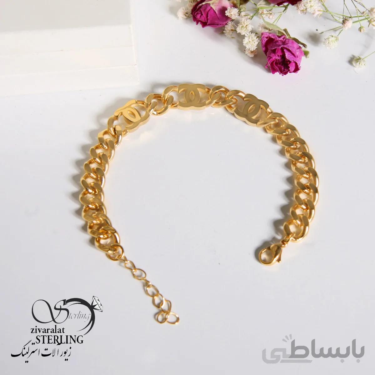 دستبند زنانه طرح طلا