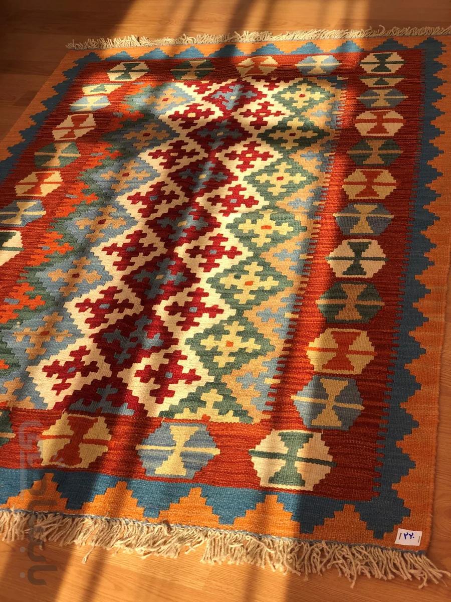 گلیم دو رو دستبافت رج CODE 220 H ا Persian handmade kilim